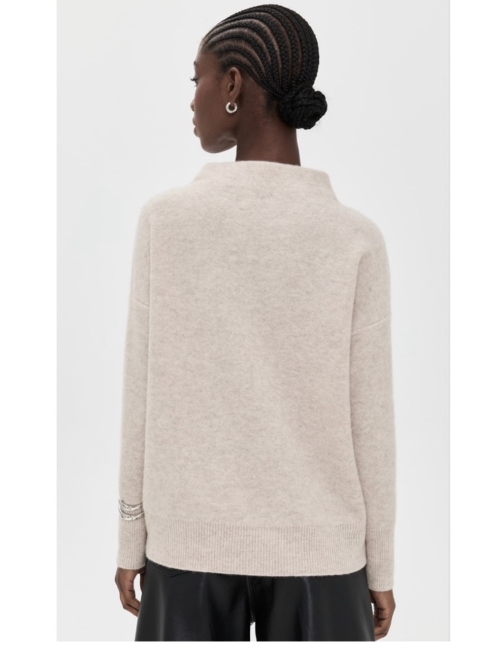Vince Boiled Cashmere Funnel Neck Pullover in Marble Size small - Picture 4 of 11